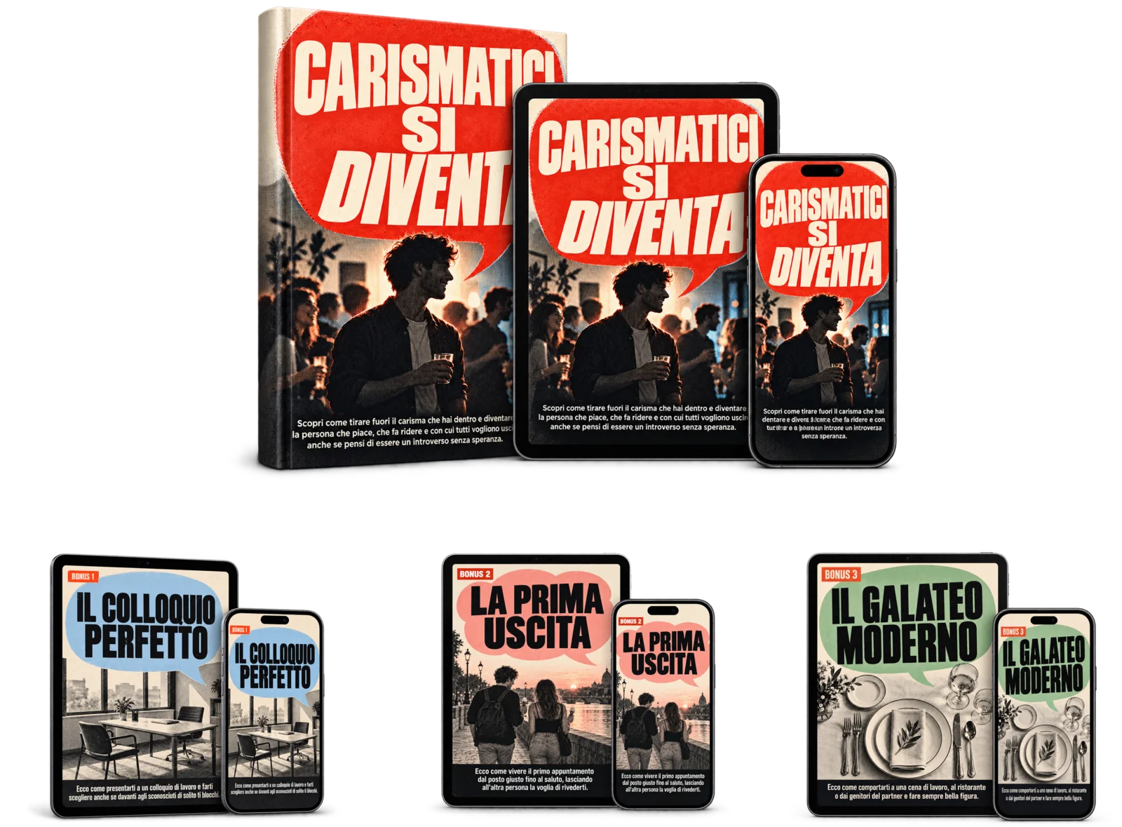 La guida Carismatici Si Diventa su libro, tablet e telefono, con i tre bonus